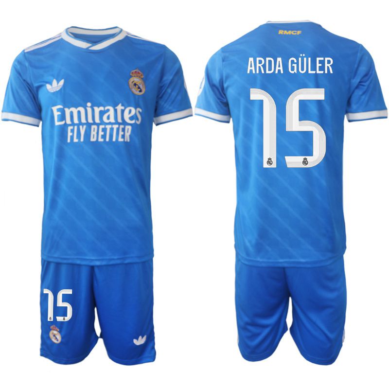 Men 2025-2026 Club Real Madrid away blue #15 Soccer Jersey->youth soccer jersey->Youth Jersey